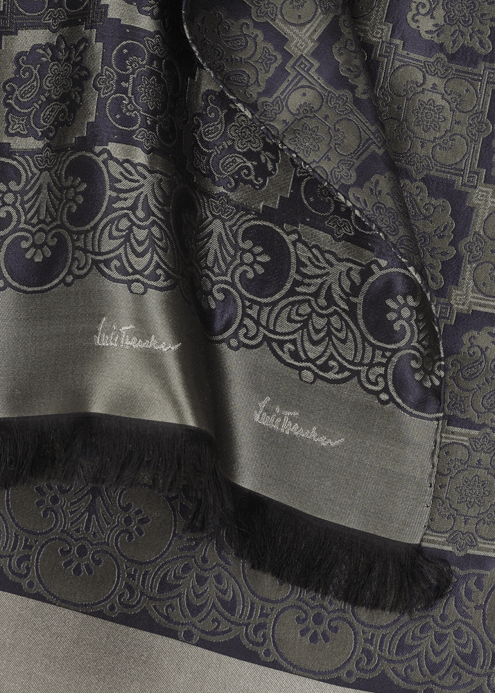 Luis Trenker Sciarpa in seta jacquard modello Lufranzi Online