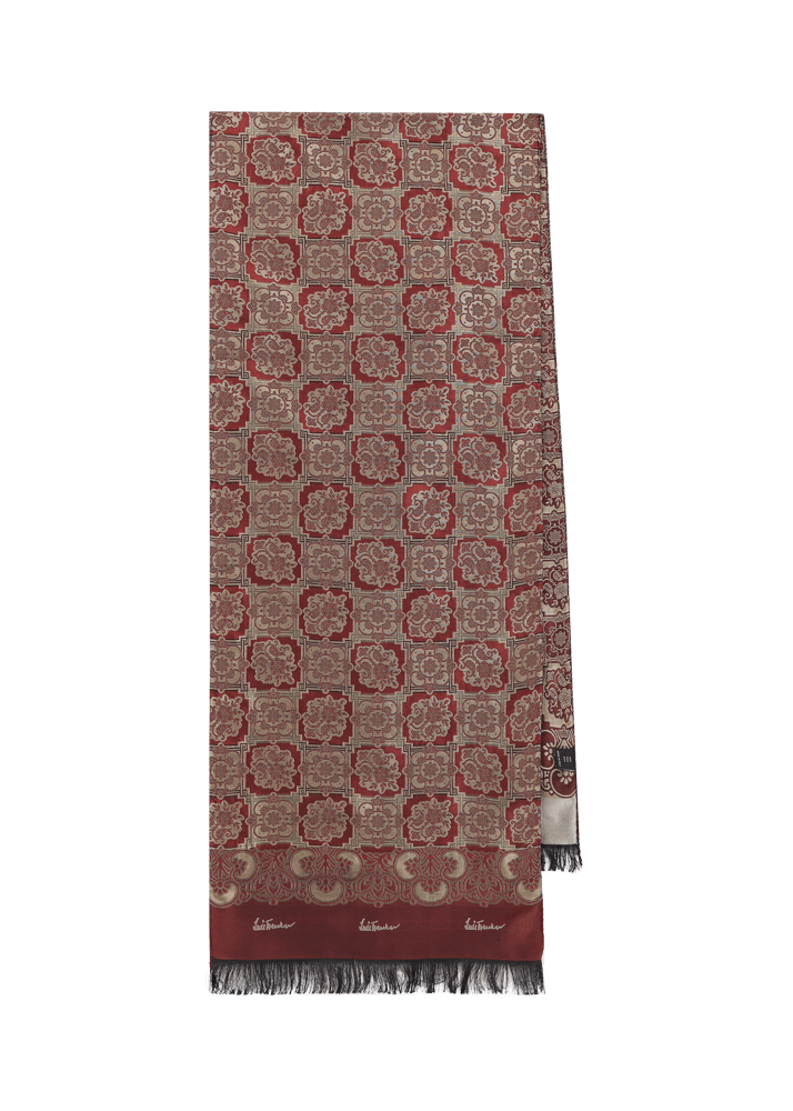 Luis Trenker Sciarpa in seta jacquard modello Lufranzi Outlet