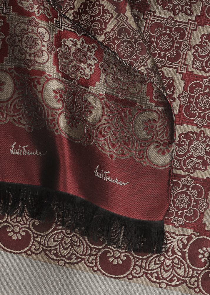 Luis Trenker Sciarpa in seta jacquard modello Lufranzi Outlet
