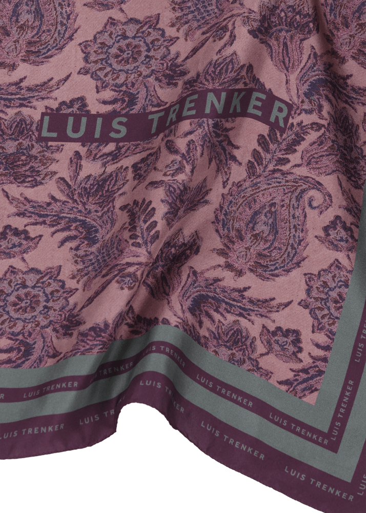 Luis Trenker Foulard di seta con motivo floreale Lufrancara In Vendita