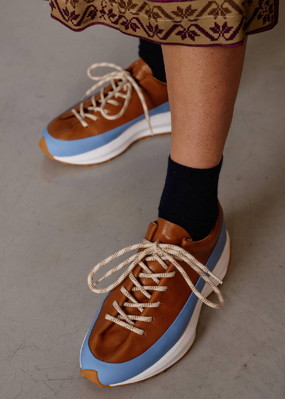Luis Trenker Sneaker in pelle con suola a zeppa Luleandras Vendita Economica