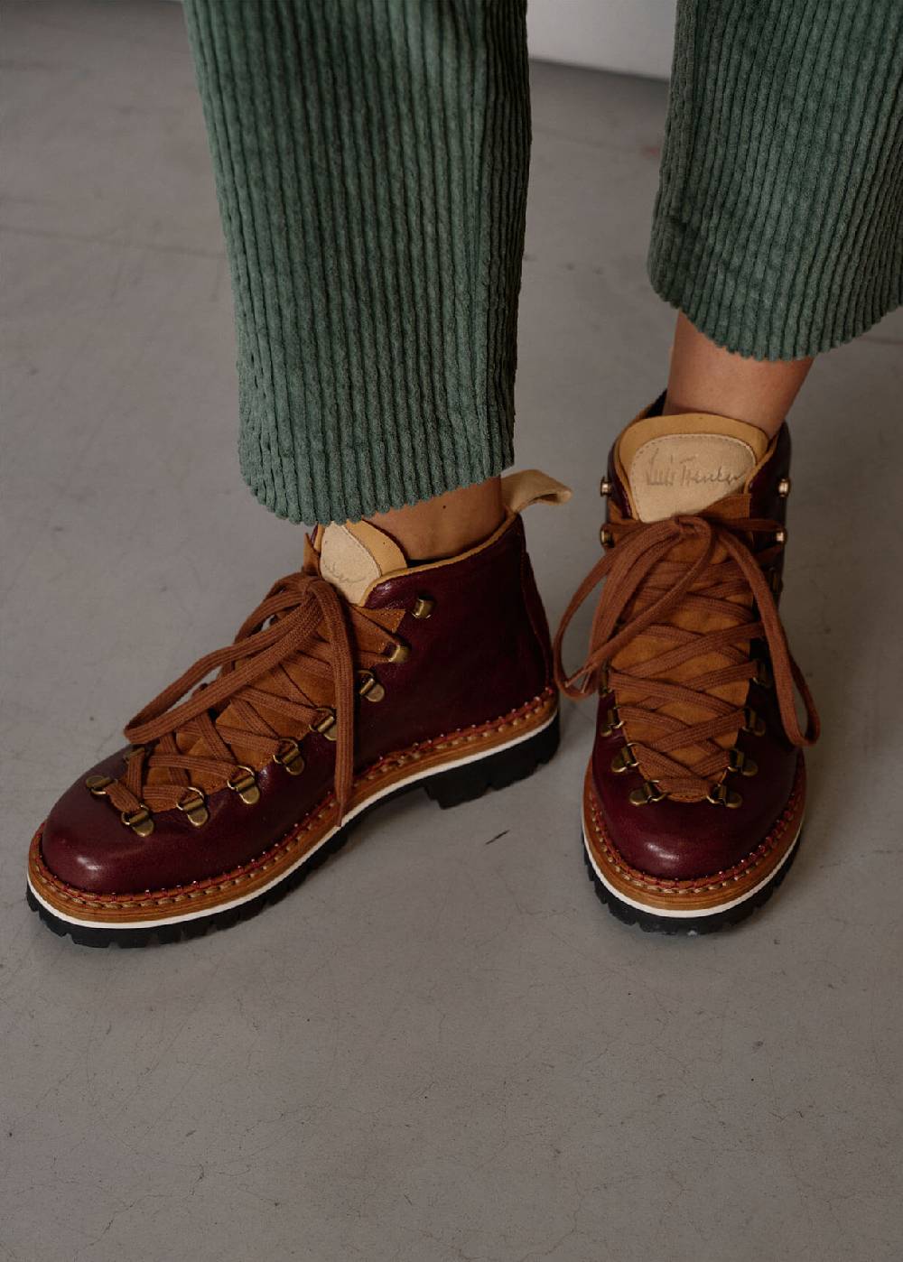 Luis Trenker Scarpa alta stringata in pelle modello Lupaolina Saldi Di Fabbrica