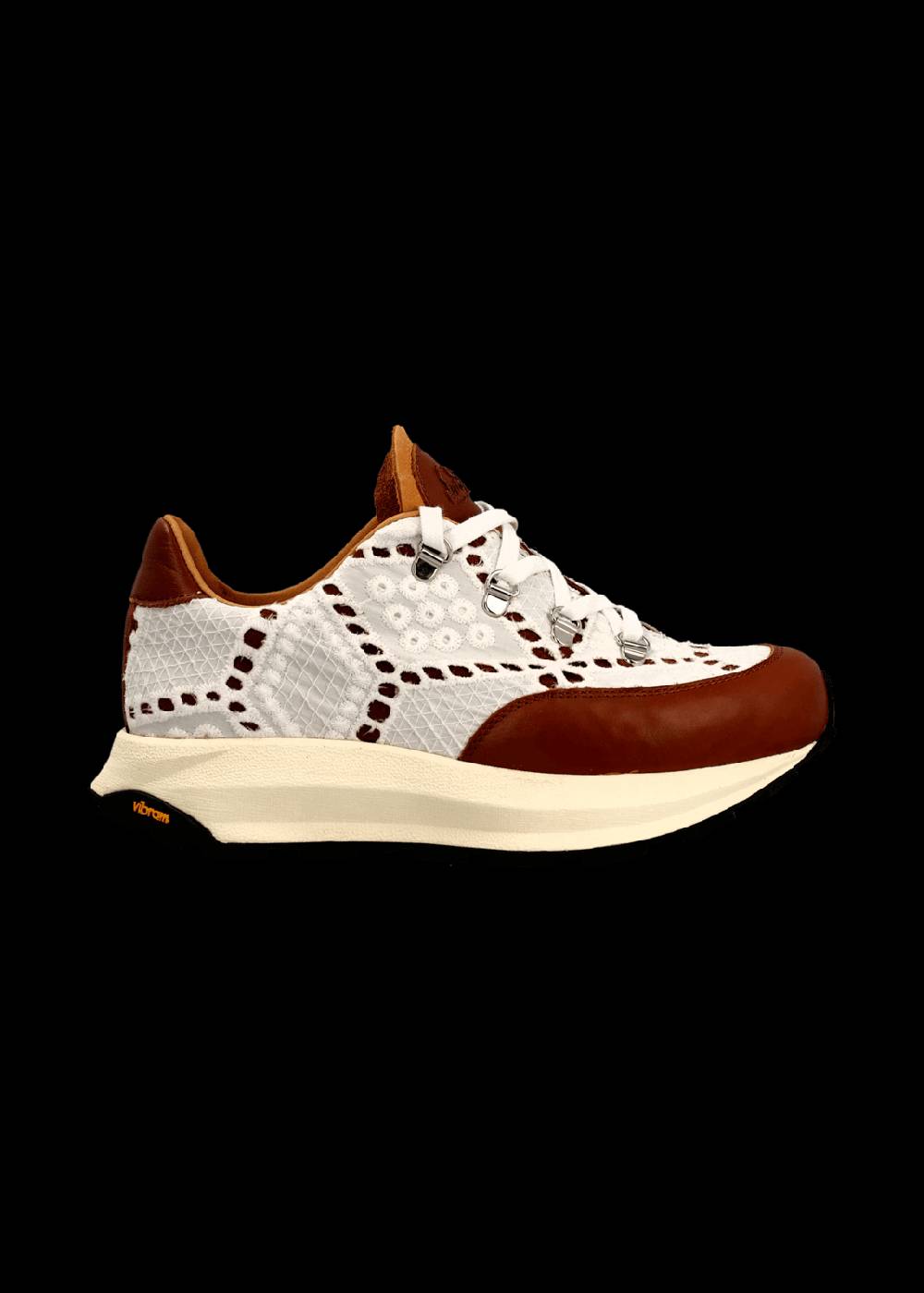 Luis Trenker Sneaker in pelle e pizzo modello Luleandra