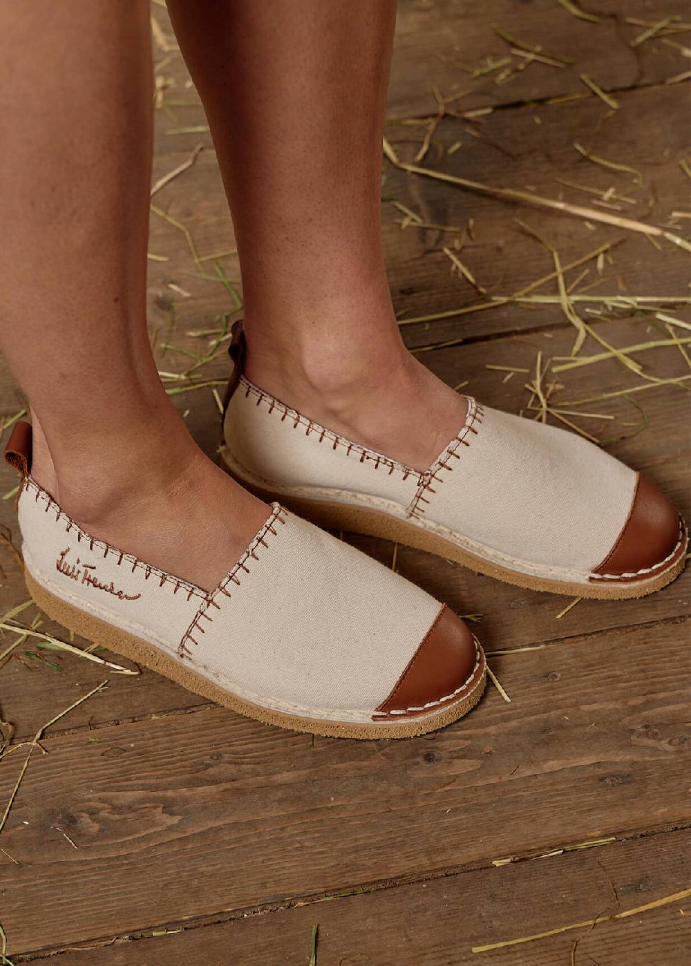 Luis Trenker Espadrillas in tela e pelle modello Ludrespa Soddisfazione Garantita