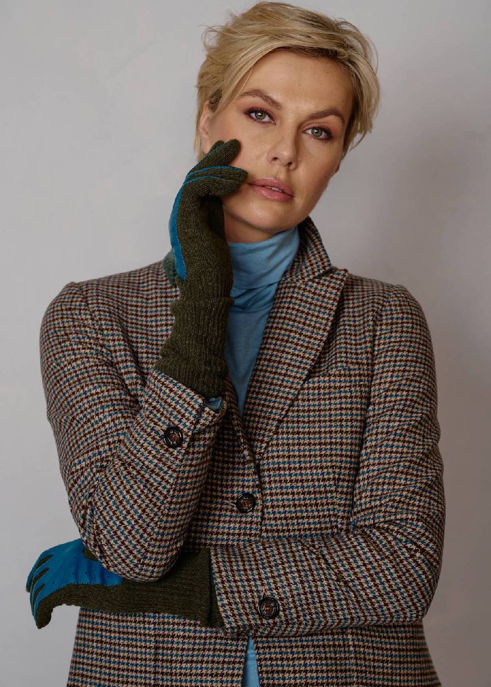 Luis Trenker Blazer con motivo pied-de-poule Lurania Consegna Veloce