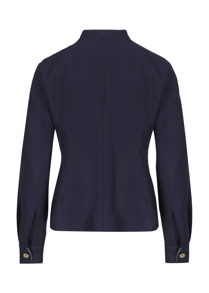 Luis Trenker Blazer di flanella con colletto alla coreana Luviola Sconto