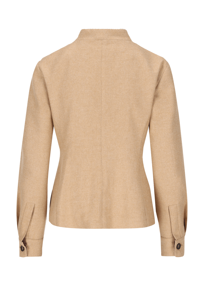 Luis Trenker Blazer di flanella con colletto alla coreana Luviola Offerta