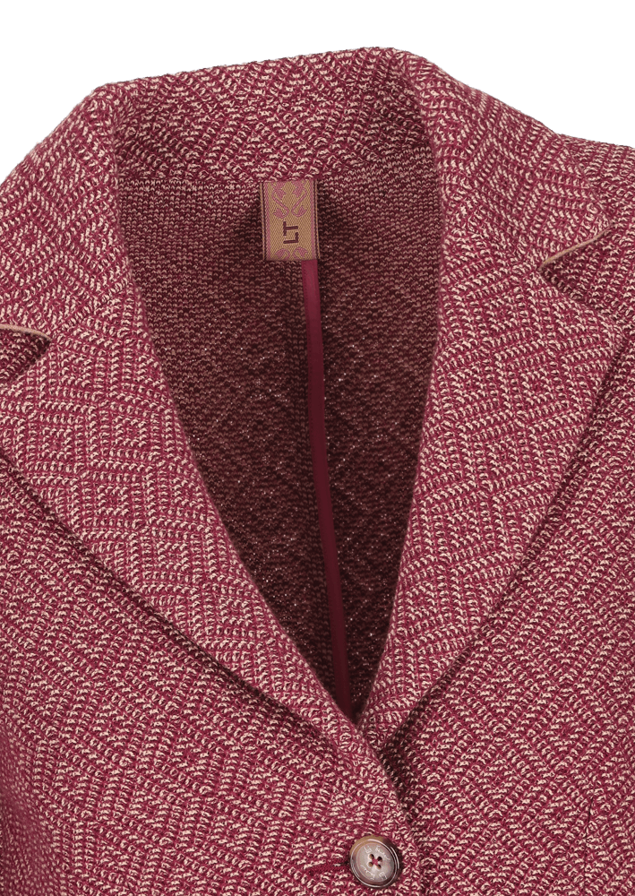 Luis Trenker Blazer in jersey con motivo Lurosella Economico