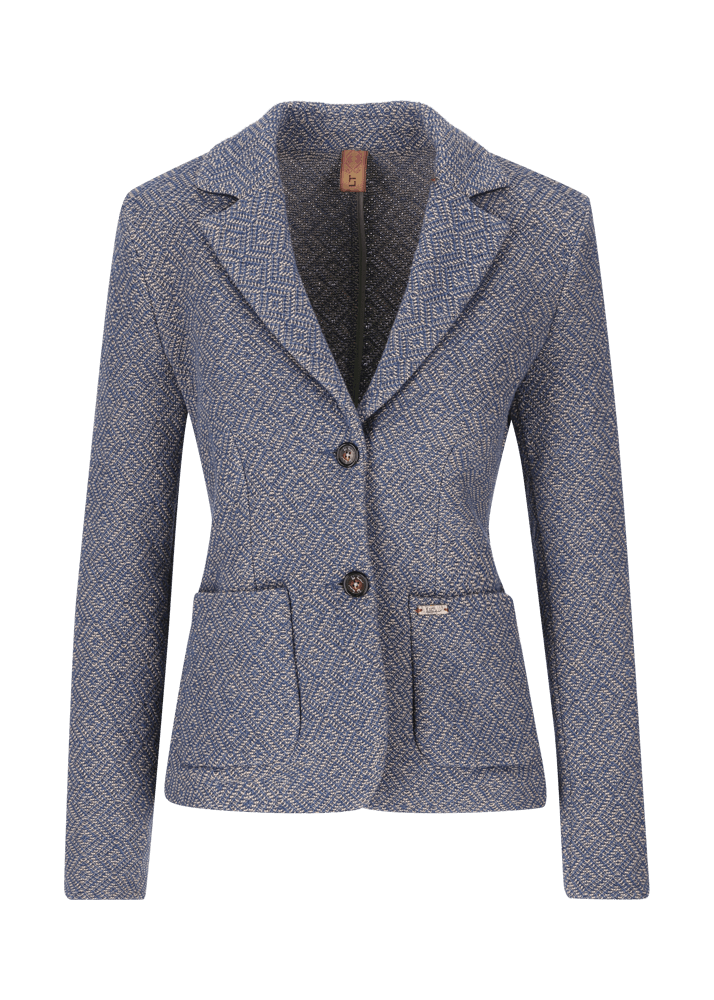 Luis Trenker Blazer in jersey con motivo Lurosella Online