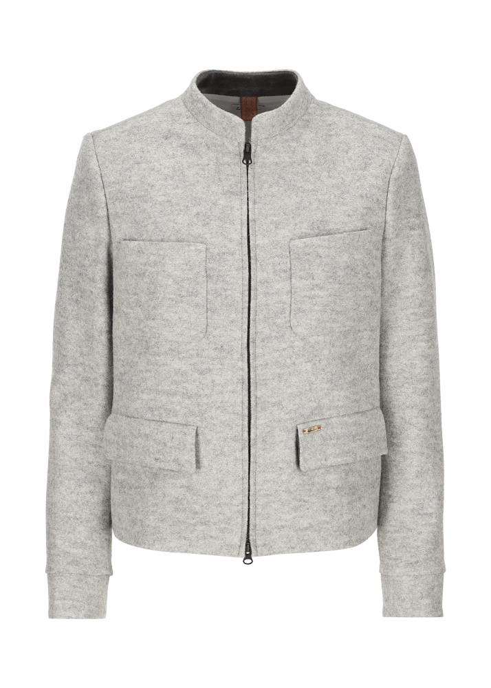 Luis Trenker Blazer in lana follata con cerniera Luanita Saldi