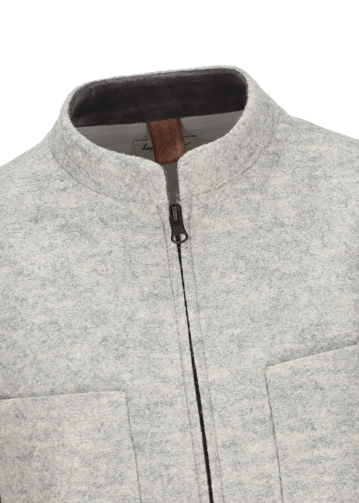 Luis Trenker Blazer in lana follata con cerniera Luanita Saldi