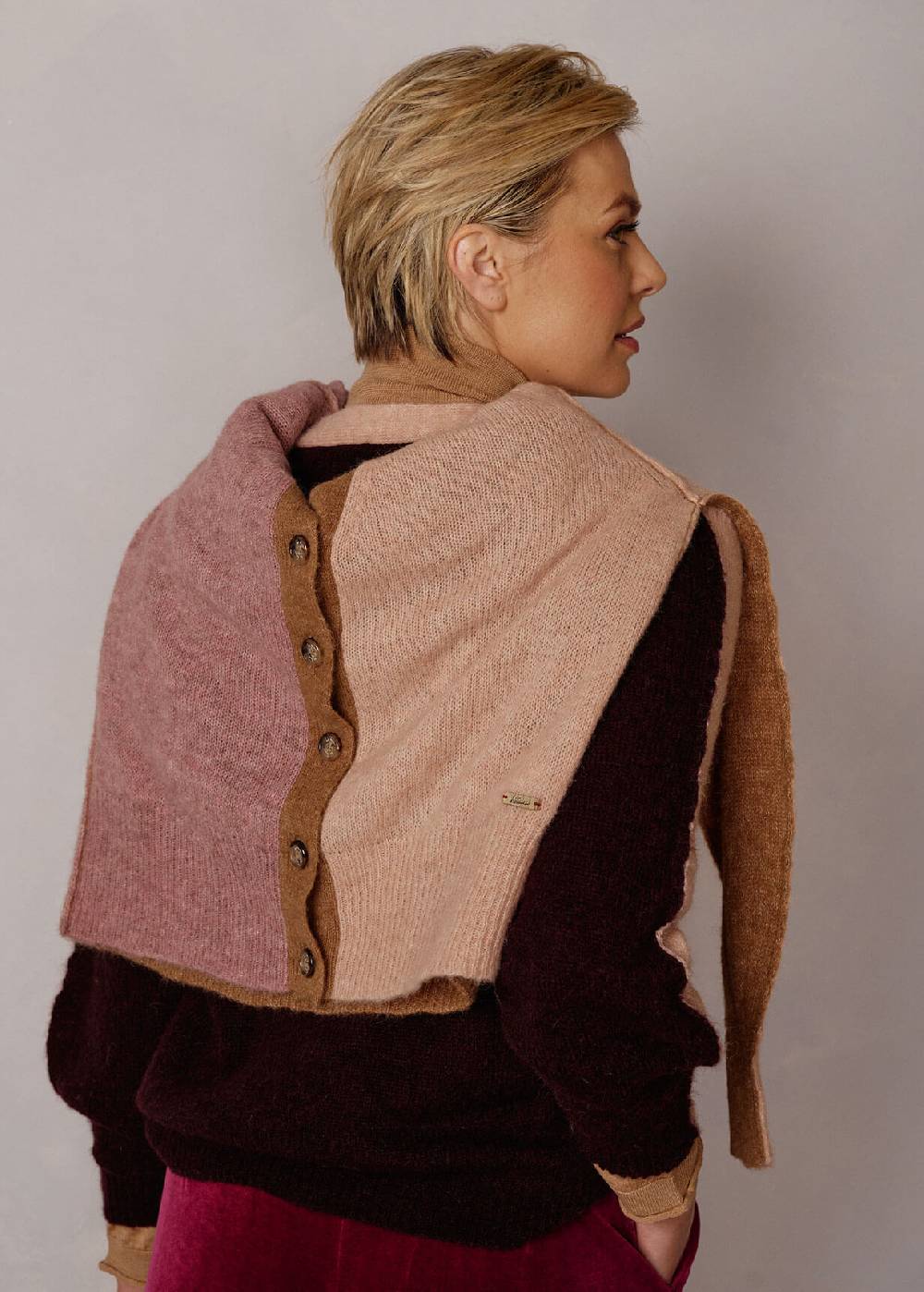 Luis Trenker Cardigan con effetto color block Luwadia Vendita Calda