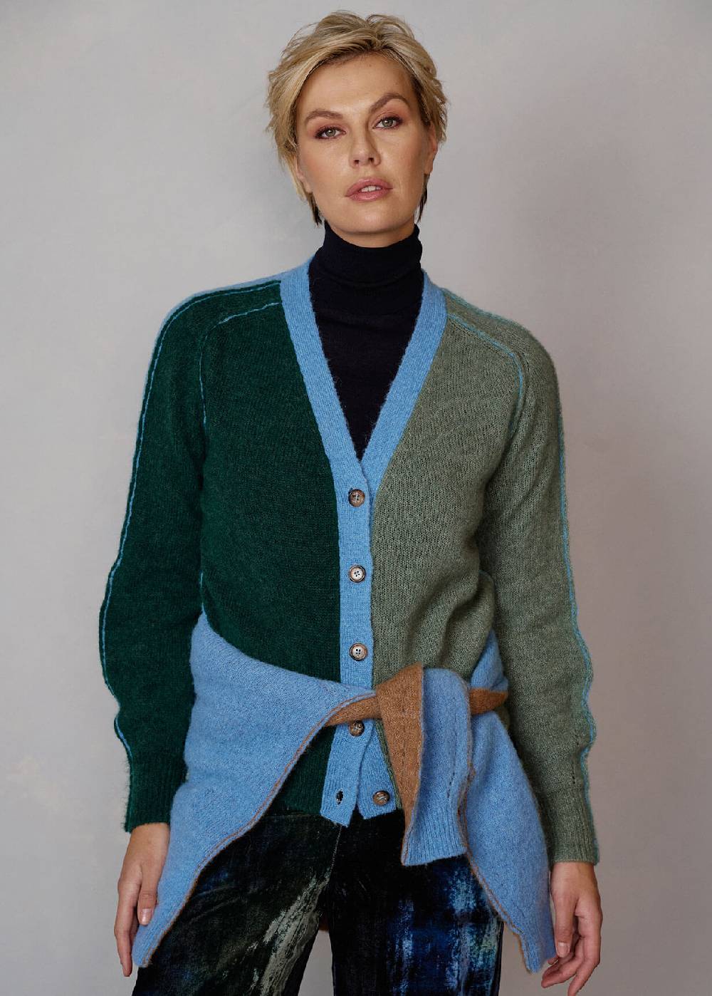 Luis Trenker Cardigan con effetto color block Luwadia Vendita Economica