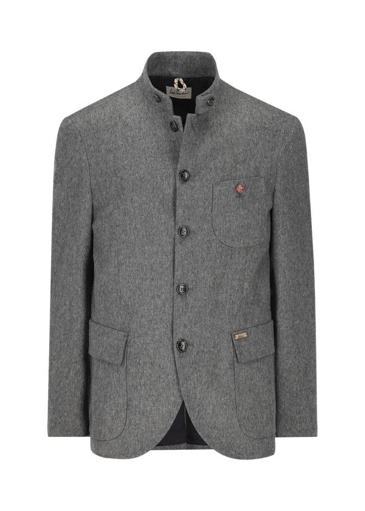 Luis Trenker Blazer in loden con colletto alla coreana Lusandro I Più Venduti