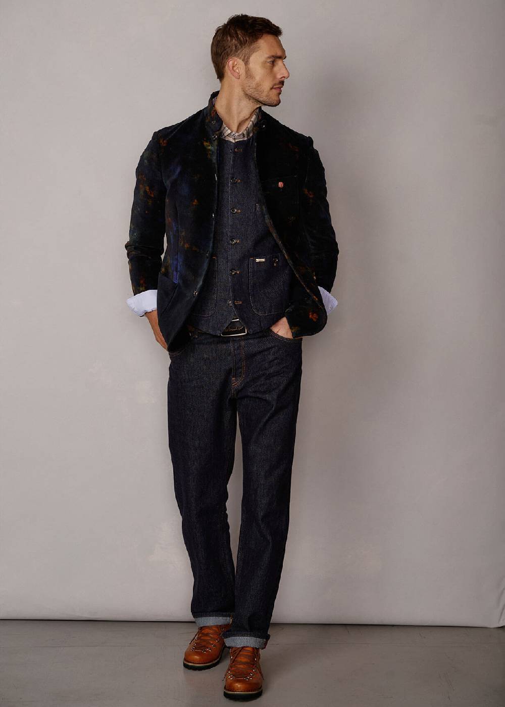 Luis Trenker Blazer in velluto con stampa Lusandro Nuova