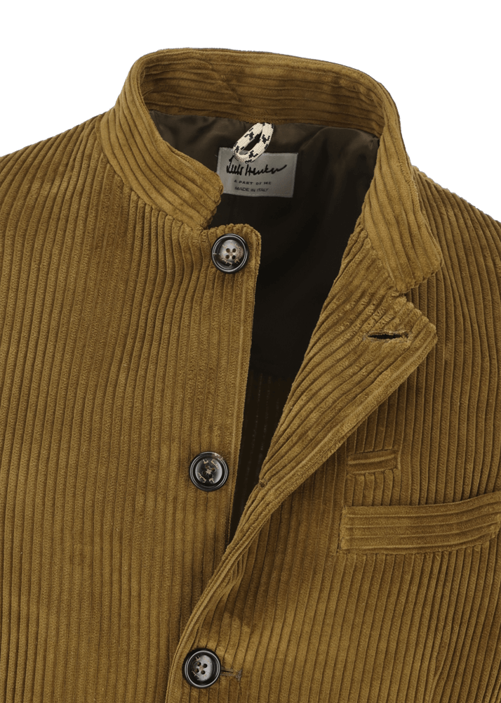 Luis Trenker Blazer in velluto a coste con colletto alla coreana Lusandretto In Linea