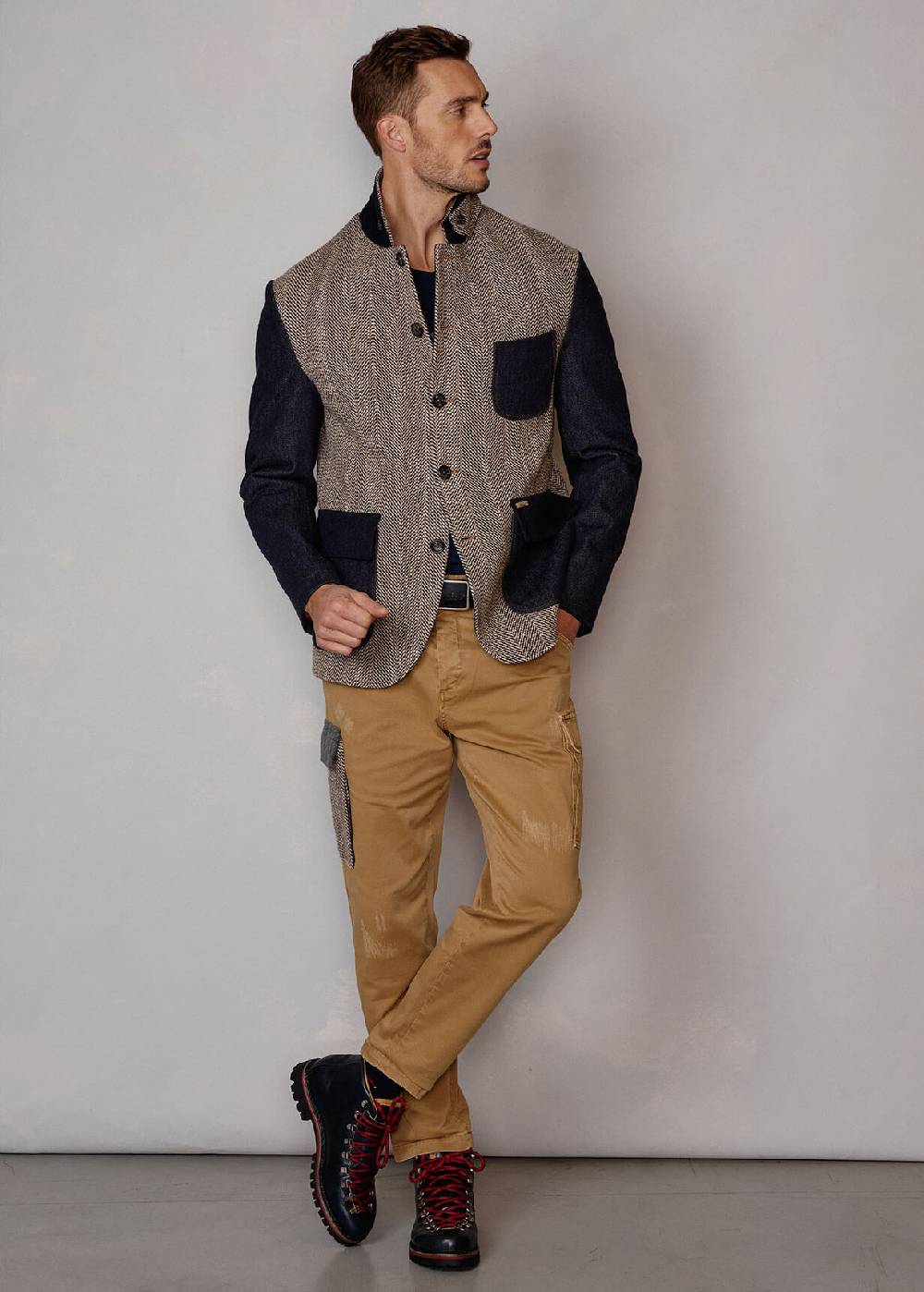 Luis Trenker Blazer realizzato in un mix di materiali Lurobert Spedizione Gratuita