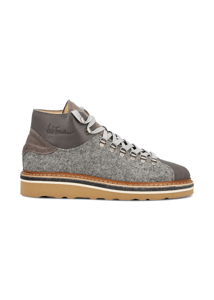 Luis Trenker Sneaker in pelle e feltro Lugionata