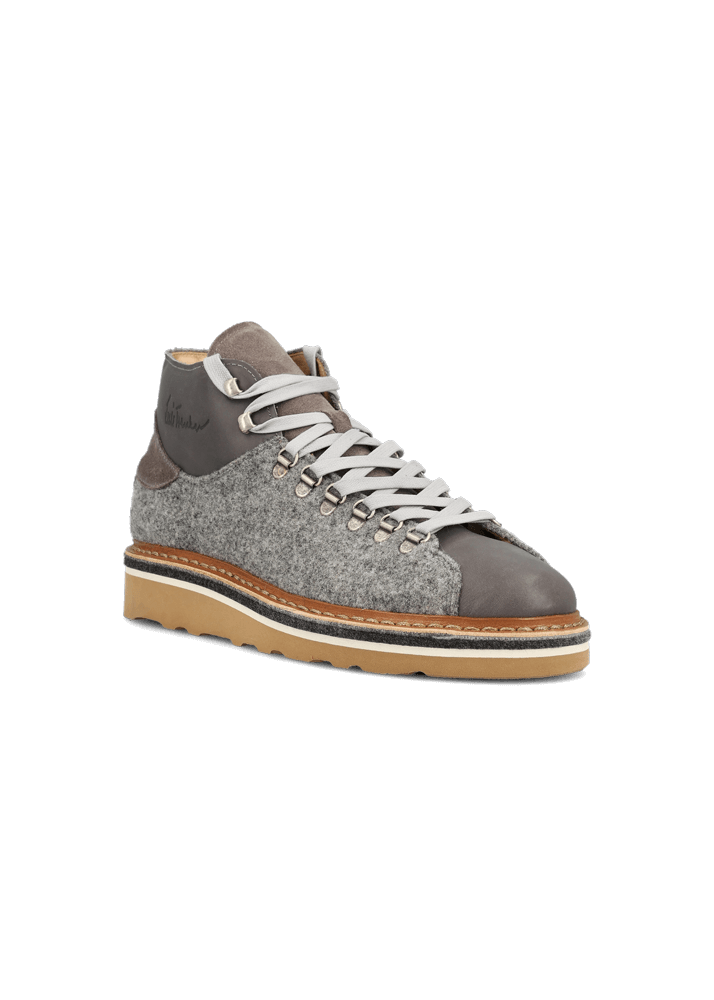 Luis Trenker Sneaker in pelle e feltro Lugionata Saldi Di Fabbrica
