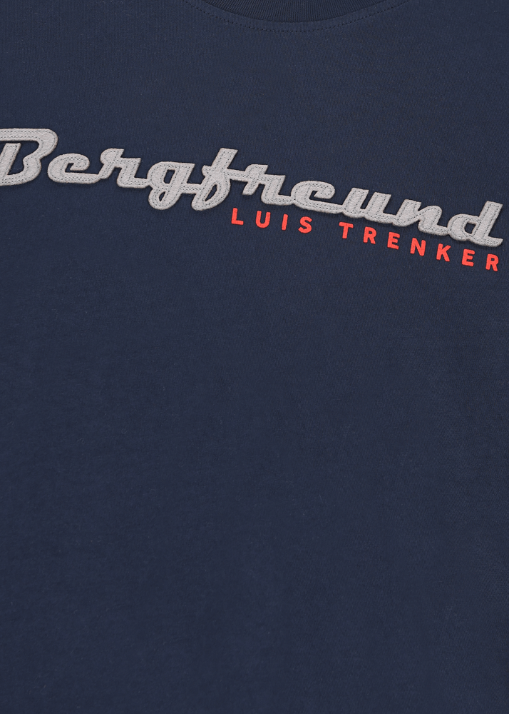 Luis Trenker Maglia a maniche lunghe con scritta Bergfreund Nuovo