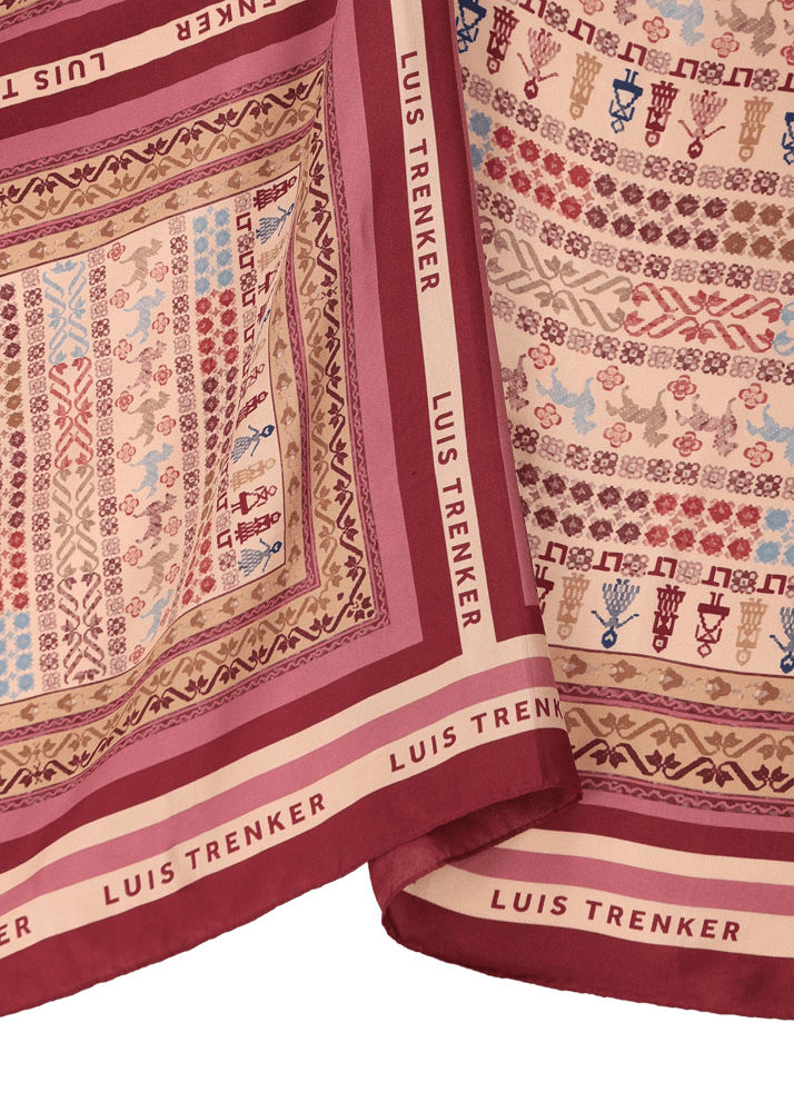 Luis Trenker Foulard in seta con stampa originale Lufrancara Affare Del Giorno