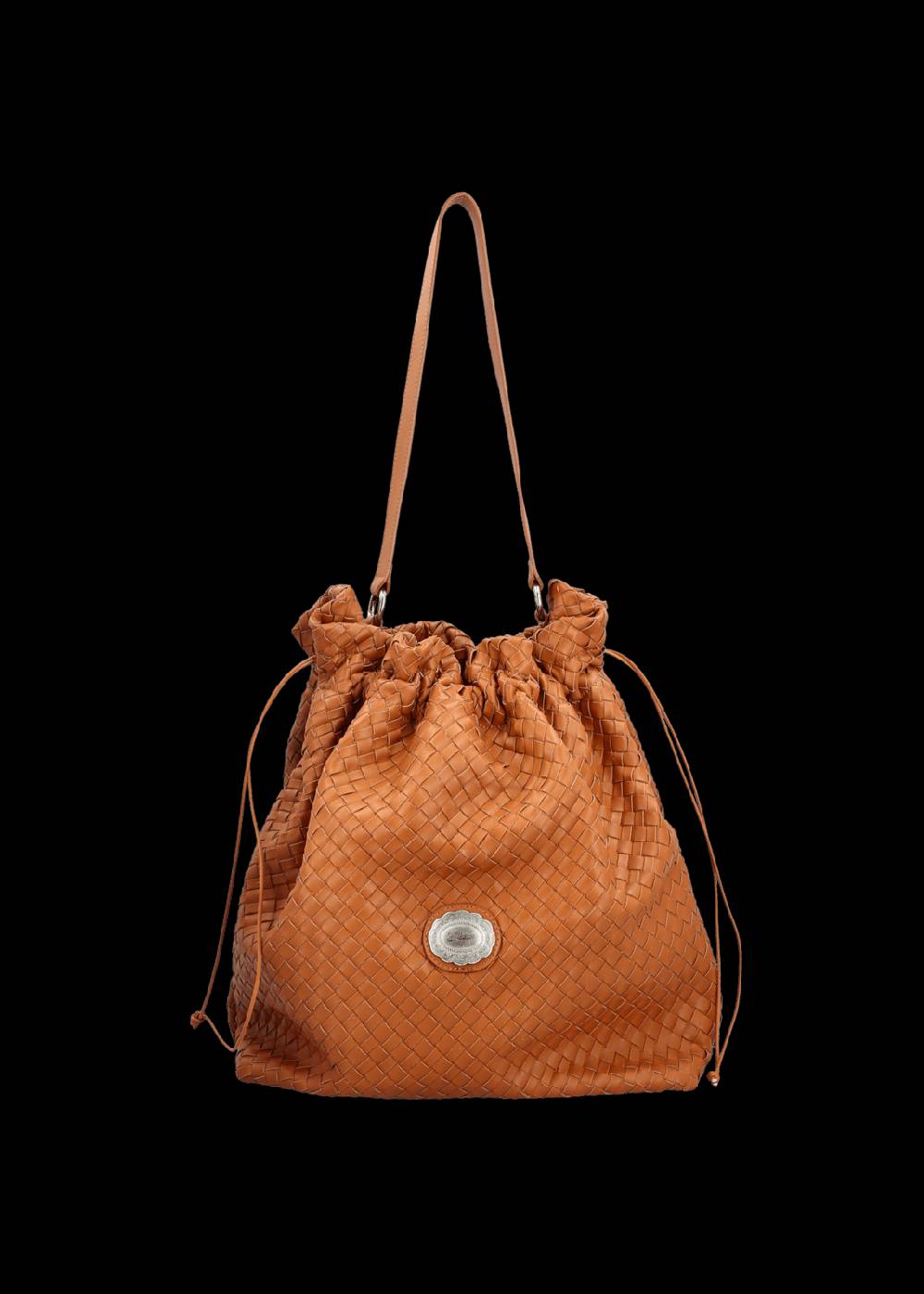 Luis Trenker Borsa a secchiello in pelle intrecciata Lusac Qualità