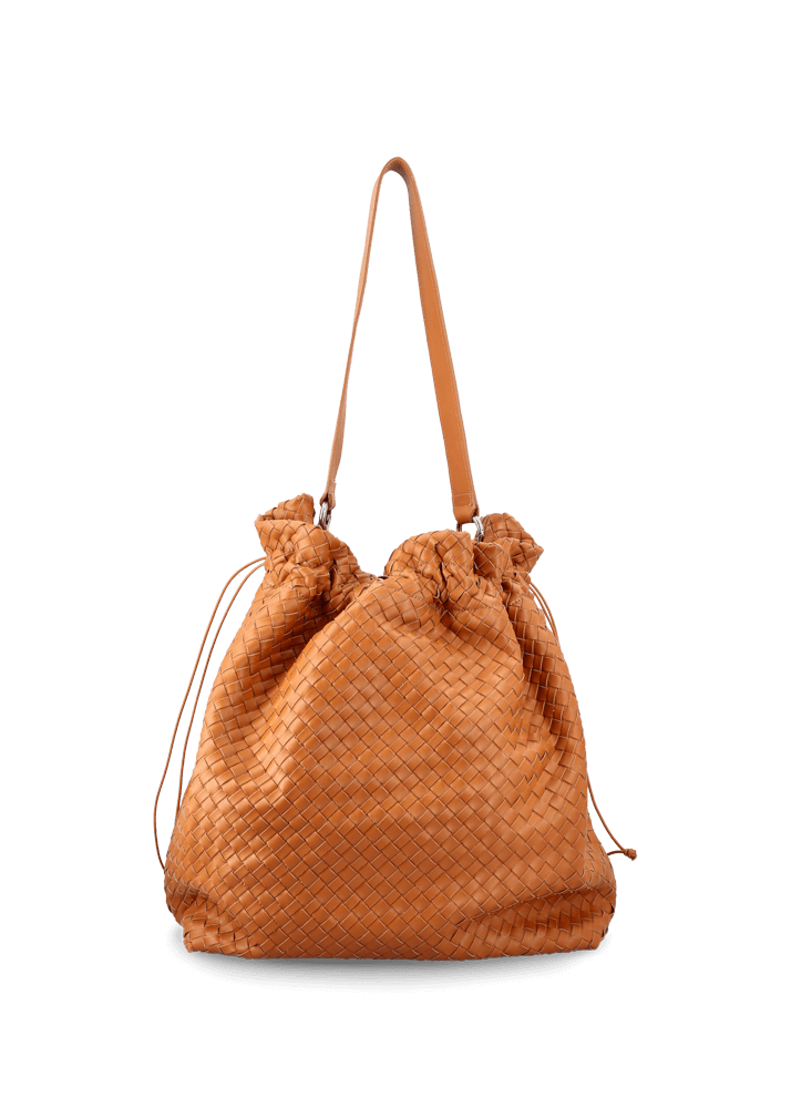 Luis Trenker Borsa a secchiello in pelle intrecciata Lusac Qualità