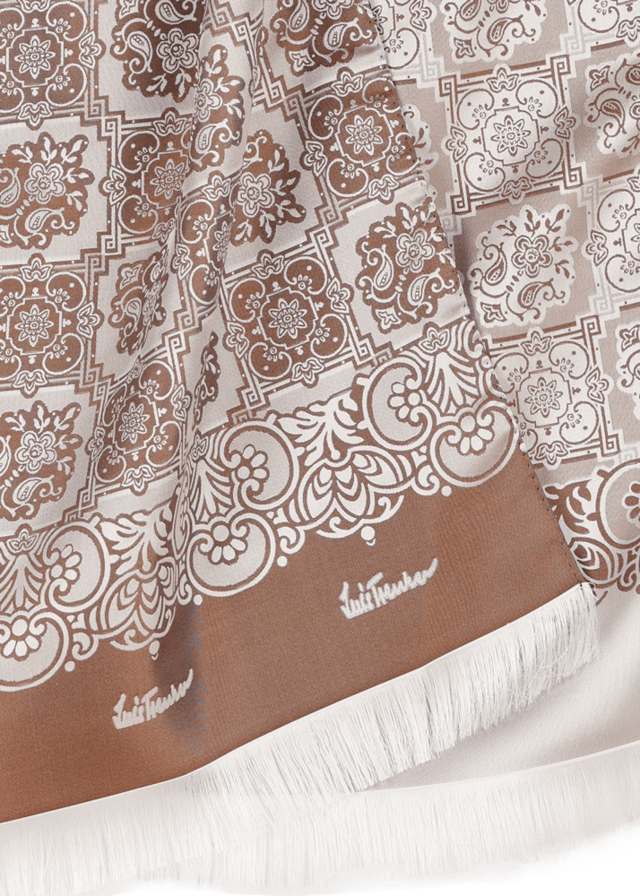 Luis Trenker Sciarpa in seta jacquard modello Lufranzi Black Friday