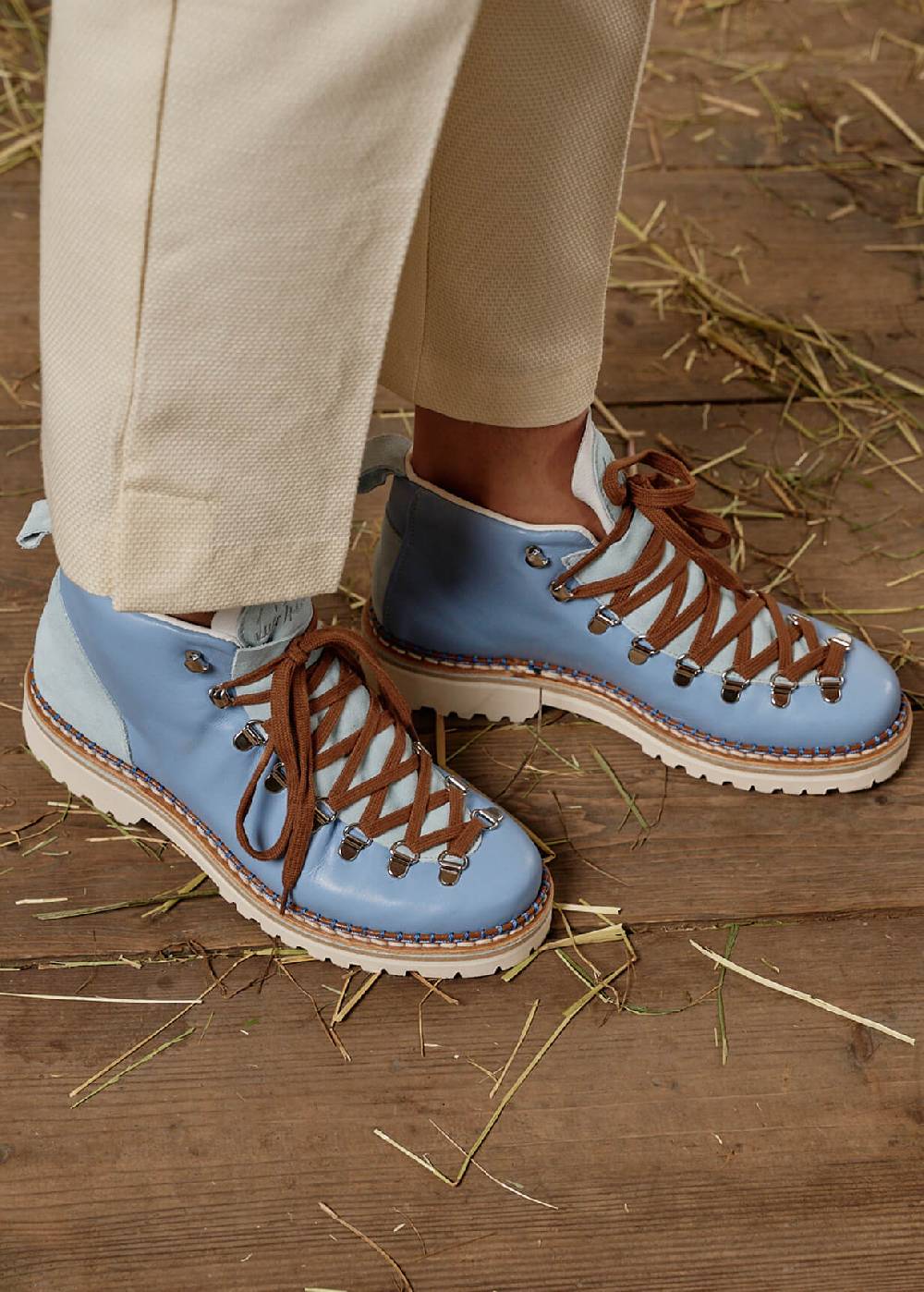 Luis Trenker Scarpa alta stringata in pelle modello Lupaolina Outlet