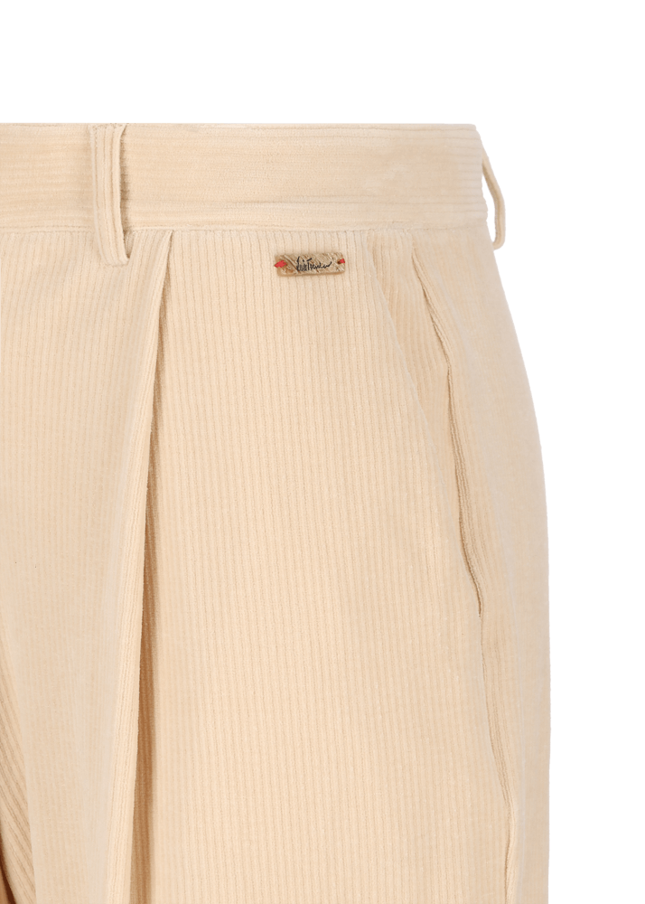 Luis Trenker Pantaloni in jersey di velluto a coste con vestibilità carrot fit Luloretta Nuovo
