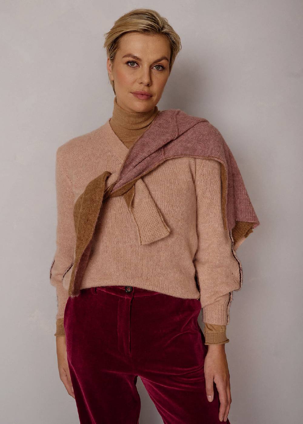 Luis Trenker Pullover lavorato a maglia con effetto color block Luwissal Spedizione Gratuita