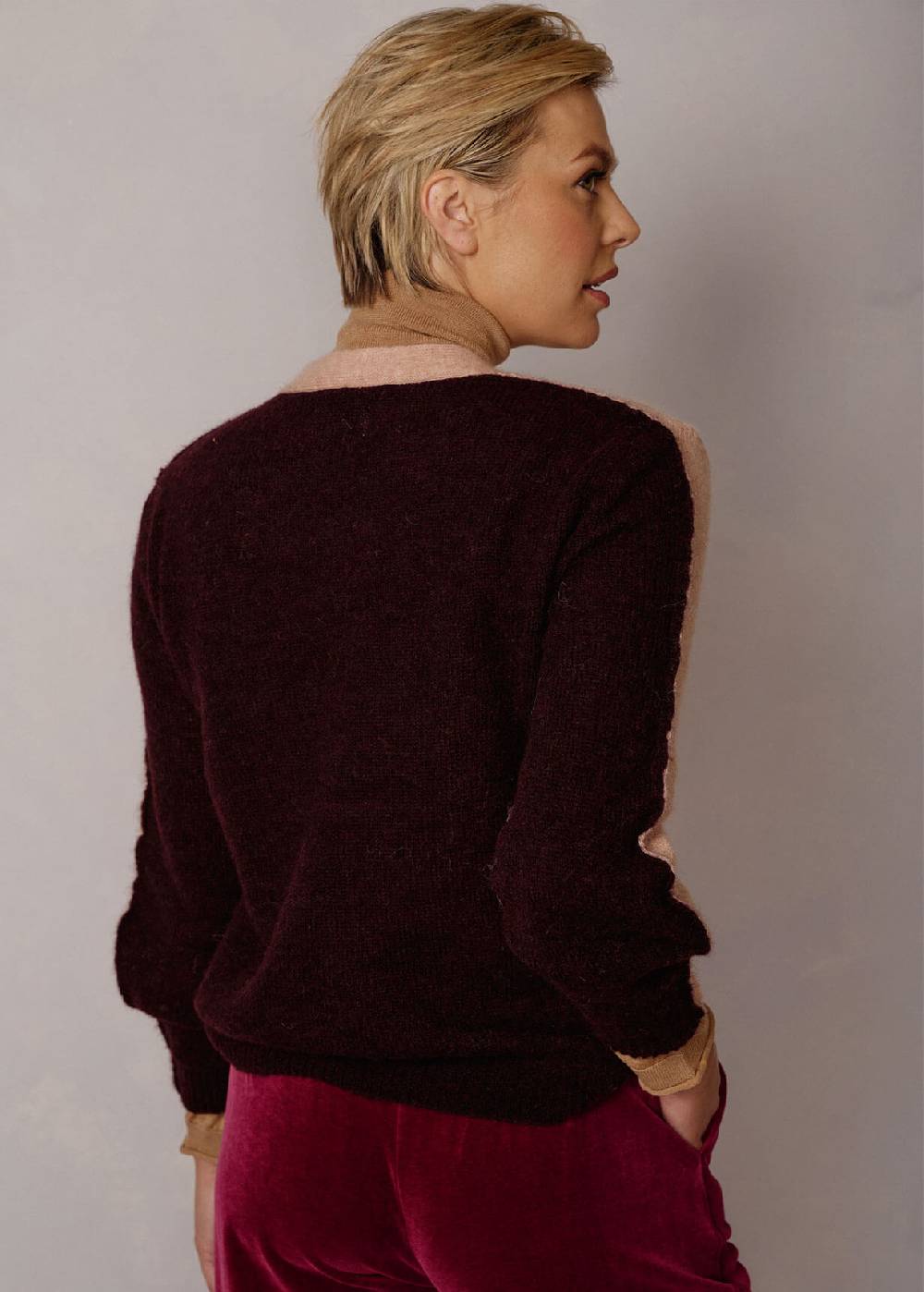 Luis Trenker Pullover lavorato a maglia con effetto color block Luwissal Spedizione Gratuita