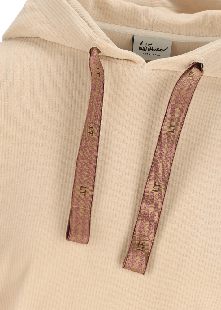 Luis Trenker Pullover con cappuccio realizzato in jersey di velluto a coste Luannette Qualità Garantita