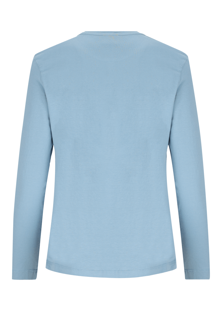 Luis Trenker Maglia a maniche lunghe con scritta "Bergfreundin" Presa