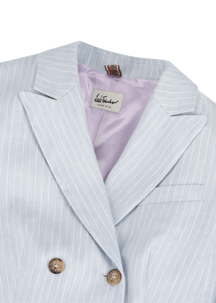 Luis Trenker Blazer doppiopetto con motivo gessato modello Luscilla Soddisfazione Garantita