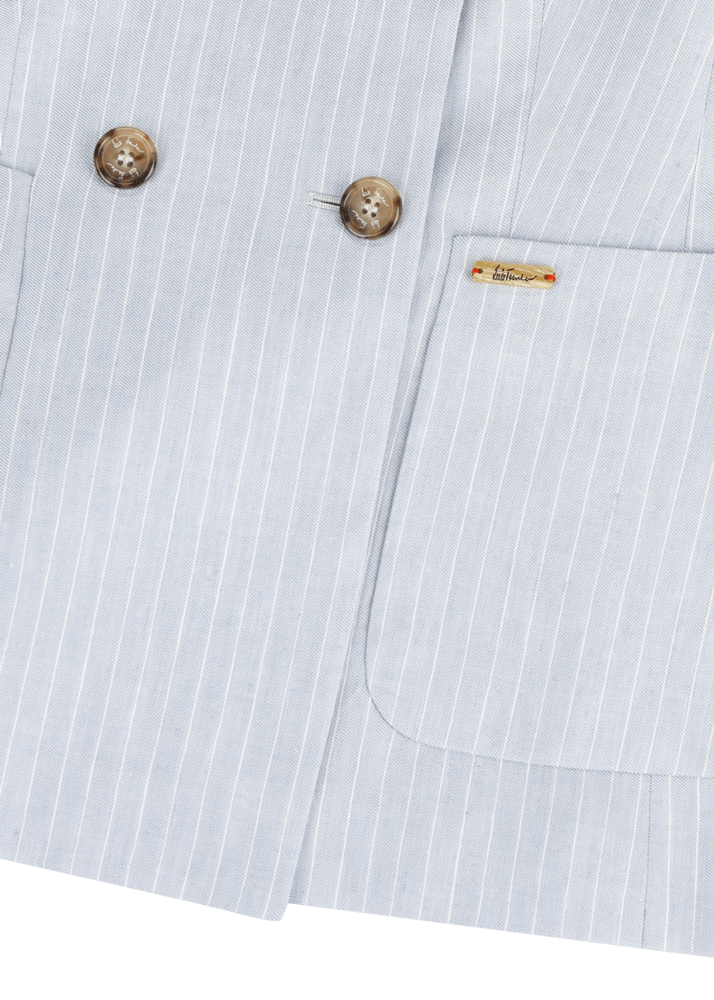 Luis Trenker Blazer doppiopetto con motivo gessato modello Luscilla Soddisfazione Garantita