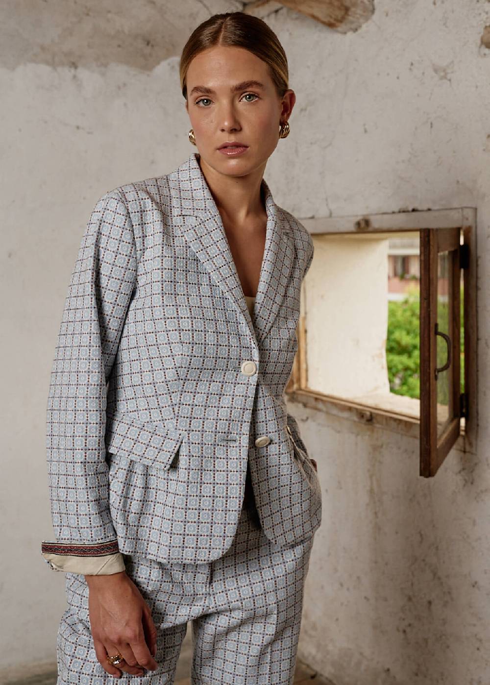 Luis Trenker Blazer in cotone jacquard modello Luramona Acquista Ora