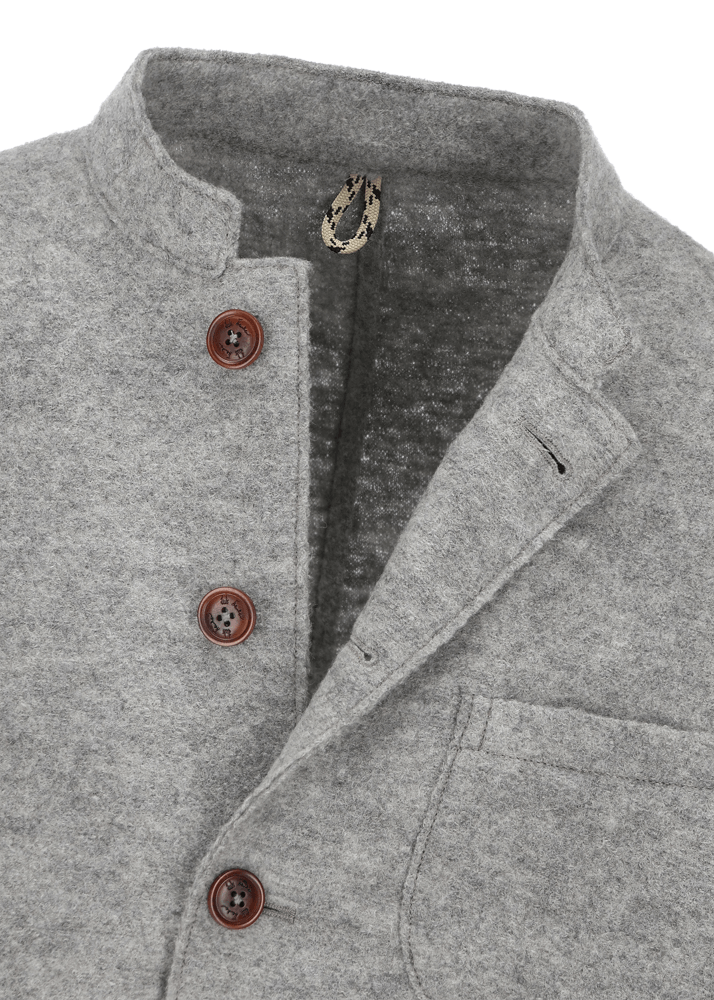Luis Trenker Blazer in lana follata con cuciture a taglio vivo Luigis Sottocosto