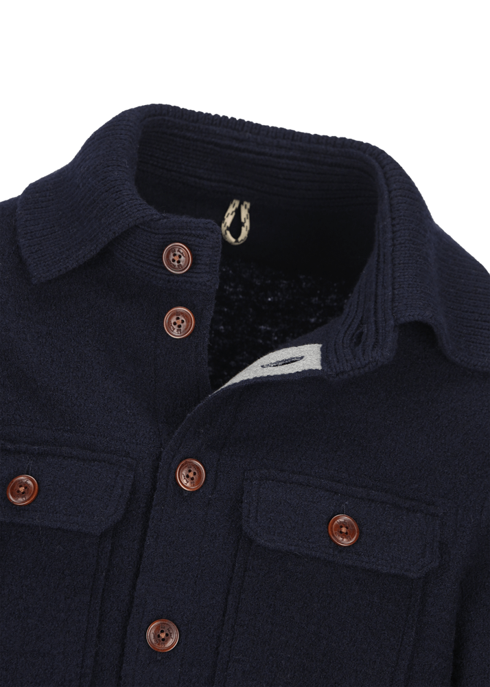 Luis Trenker Giacca camicia in lana follata Lustanley Presa