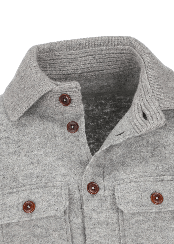 Luis Trenker Giacca camicia in lana follata Lustanley Sconto