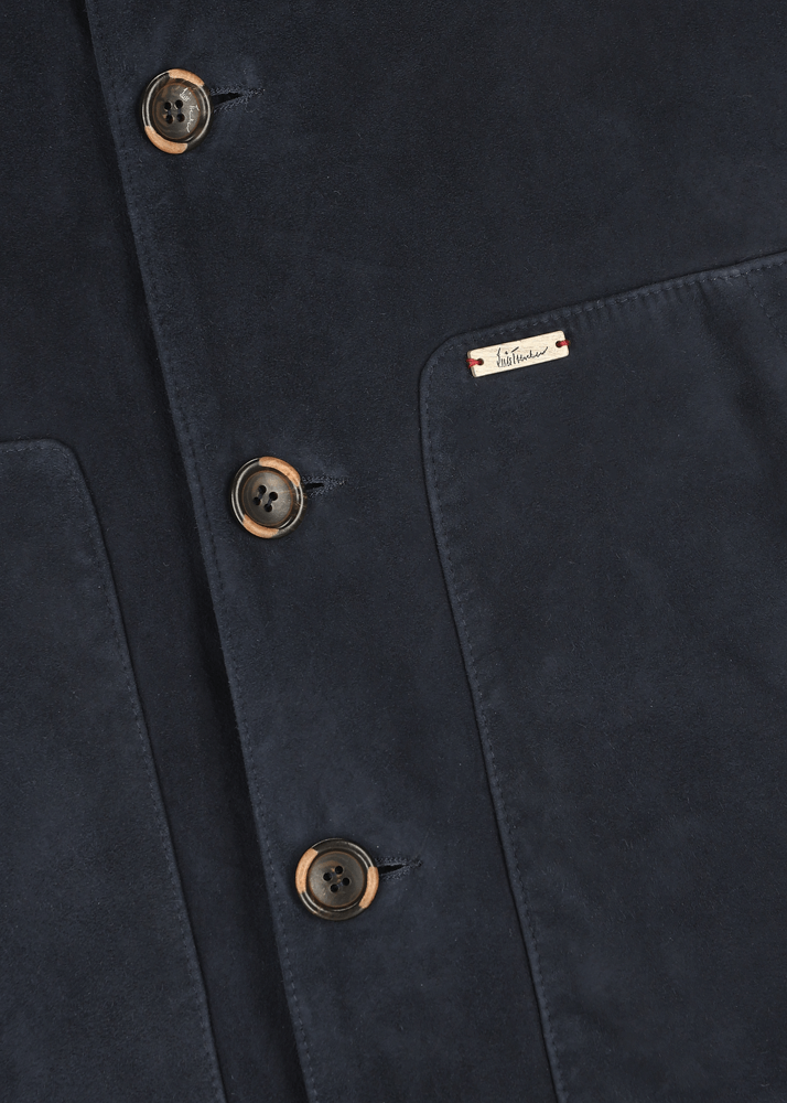 Luis Trenker Blazer in lana follata con parte anteriore in pelle scamosciata Lupoldo Economico