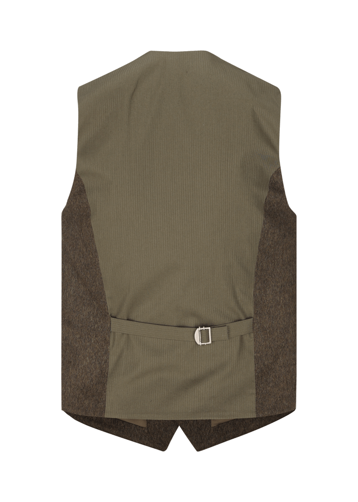 Luis Trenker Gilet in loden con scollo rotondo Lusven I Più Venduti