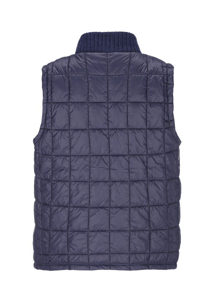 Luis Trenker Gilet in nylon con collo lavorato a maglia Lugus Spedizione Gratuita