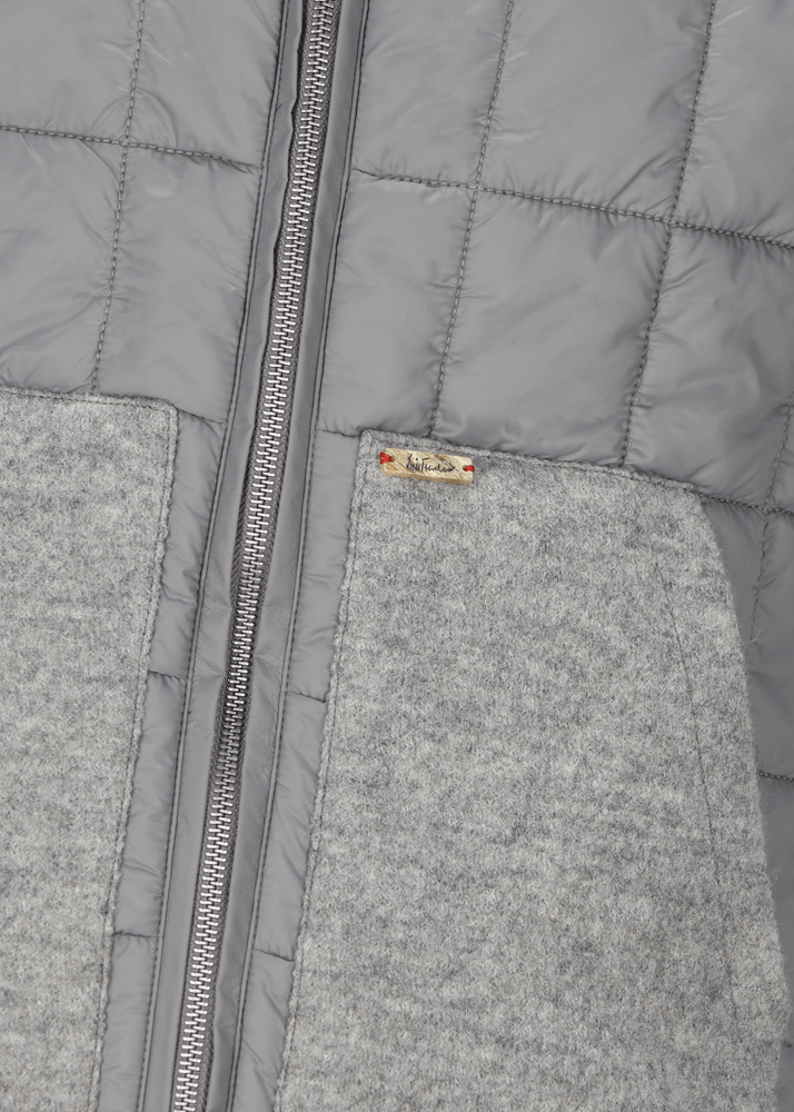 Luis Trenker Gilet in nylon con collo lavorato a maglia Lugus Pezzi Unici