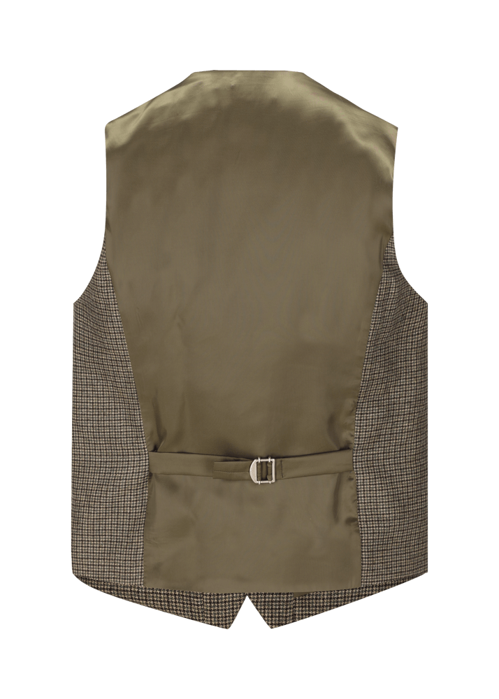 Luis Trenker Gilet con motivo pied-de-poule Lusven Prezzo Ridotto