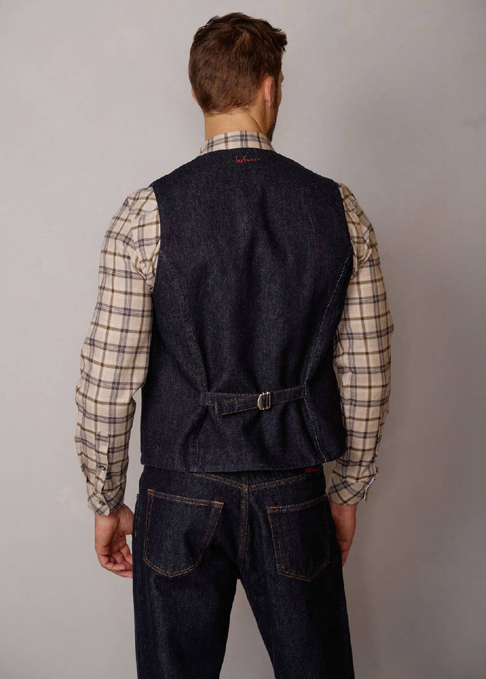 Luis Trenker Gilet in denim scuro Lusven Convenienza