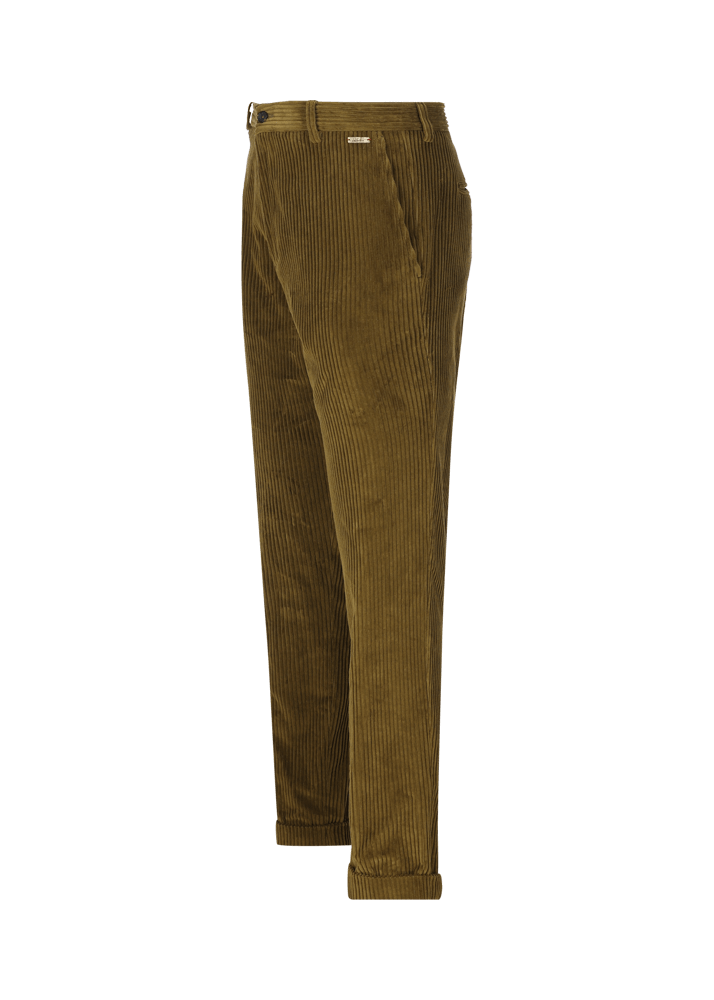 Luis Trenker Pantaloni chino in velluto a coste Lubruneu In Vendita