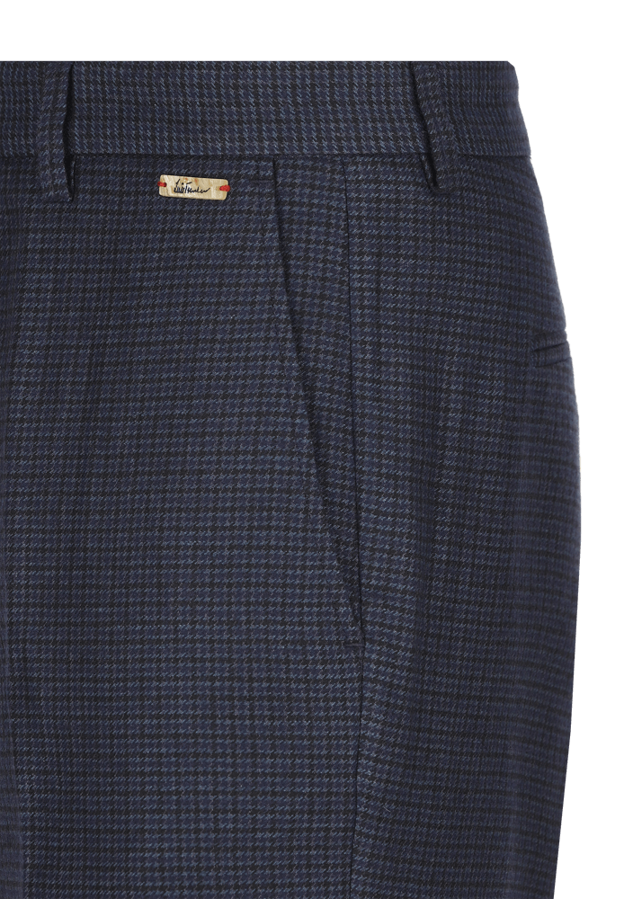 Luis Trenker Pantaloni chino con motivo pied-de-poule Lubogi Saldi
