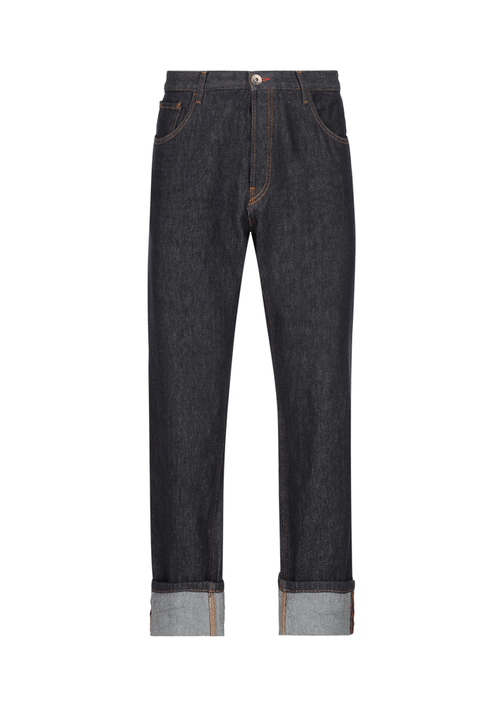 Luis Trenker Jeans con design a cinque tasche e risvolto a fondo gamba Lupedro Negozio