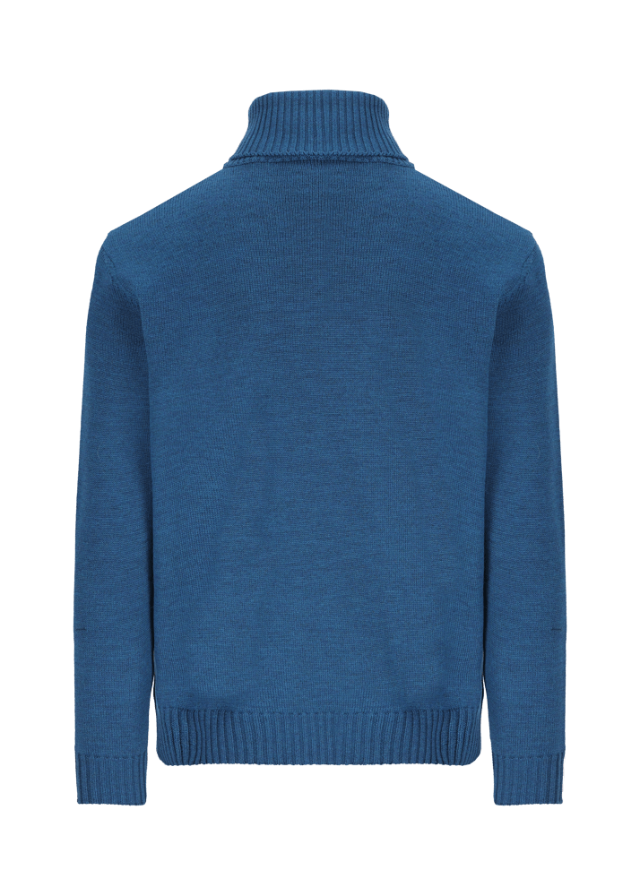 Luis Trenker Pullover a collo alto in lana merino Luwalbert Nuovo